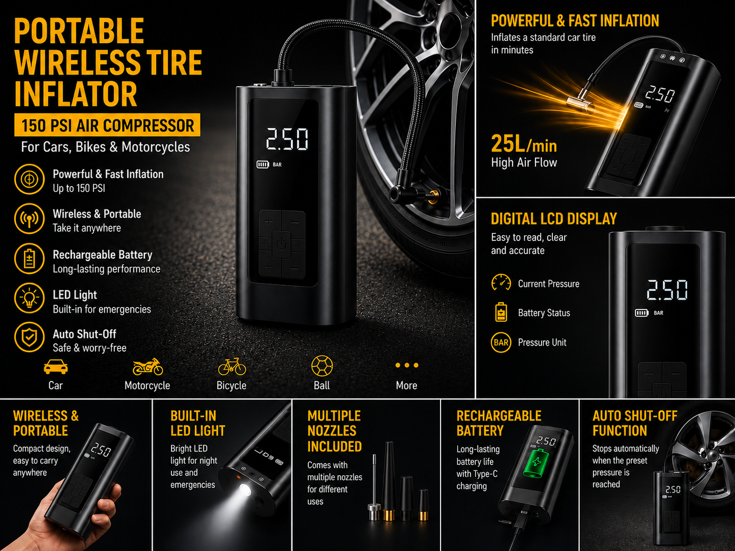 Portable Tire Inflator