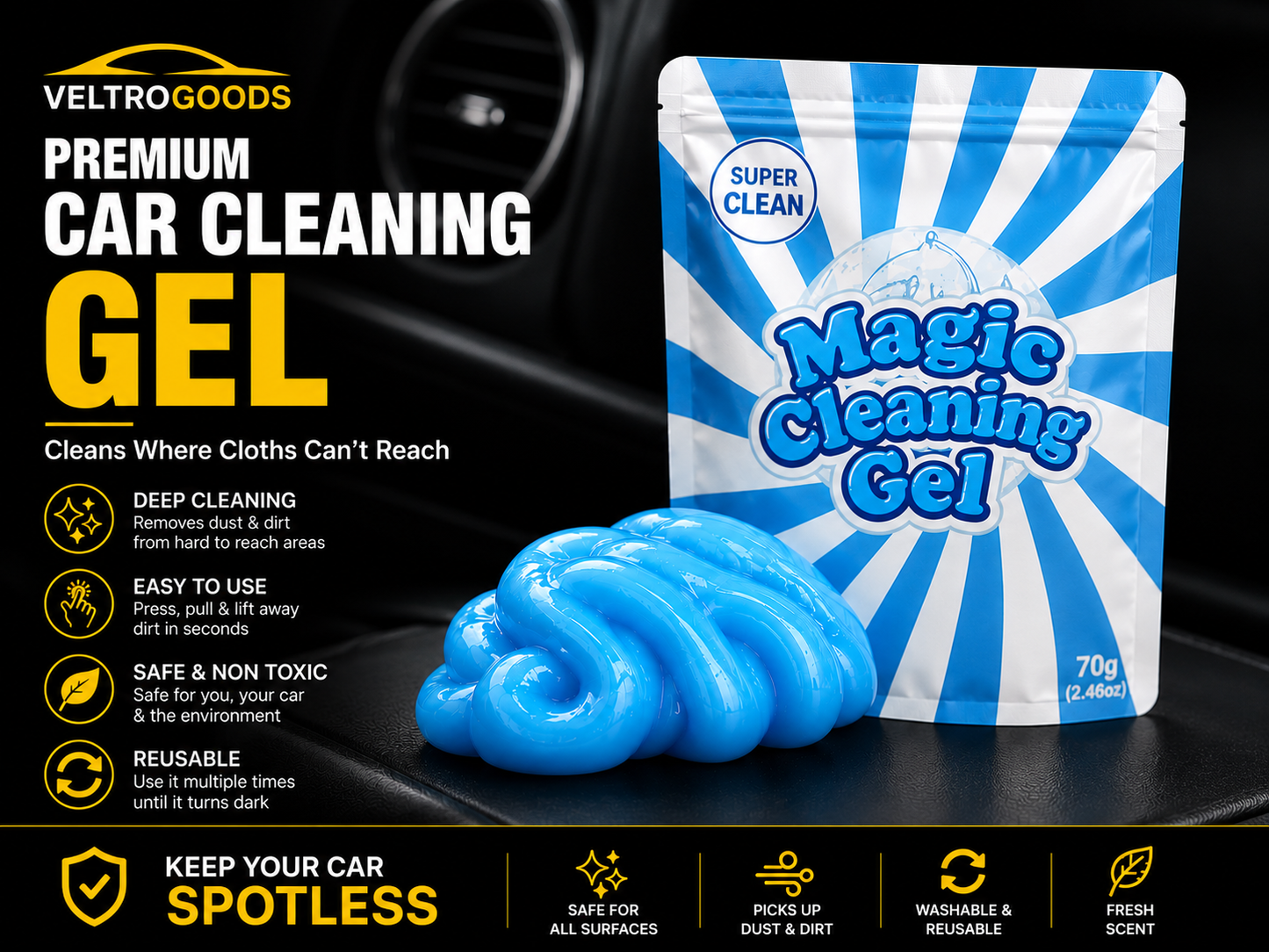 Premium Car Cleaning Gel
