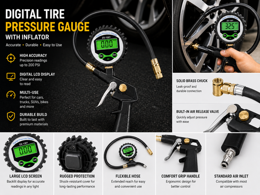 Digital Tire Inflator Gauge
